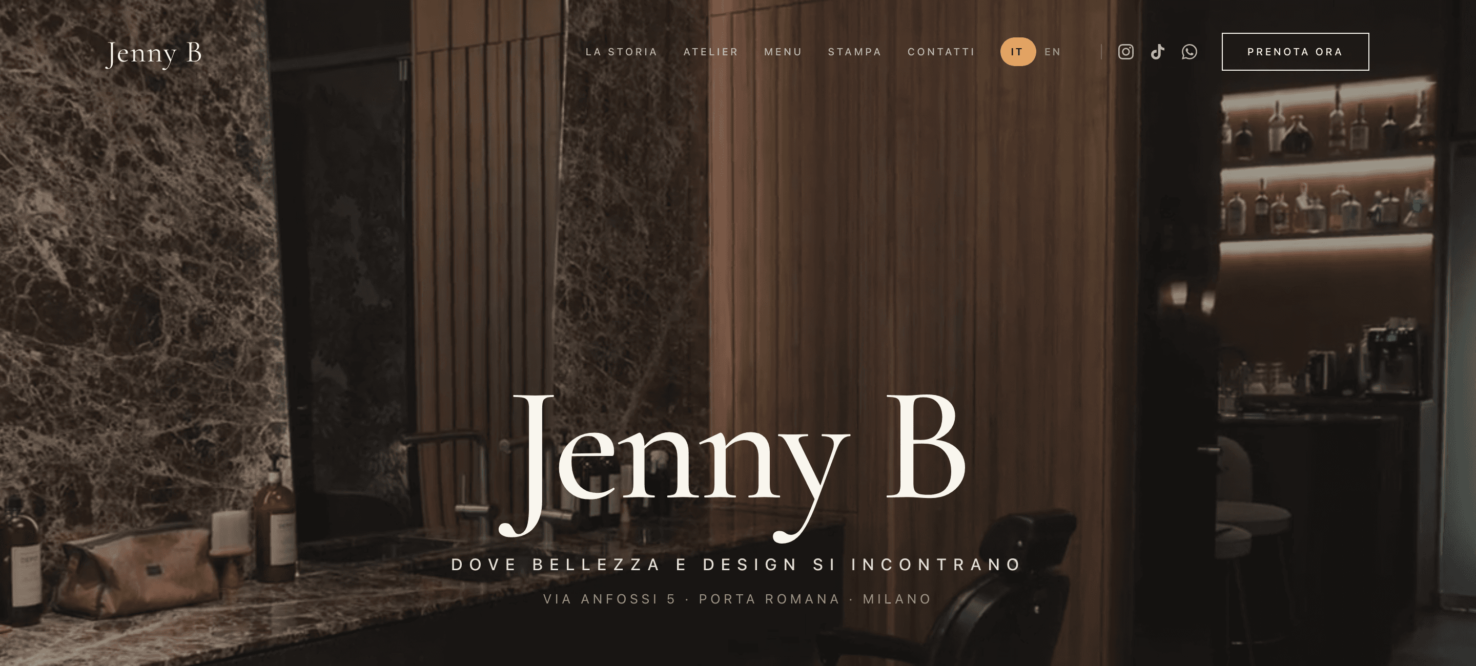 Sito realizzato per Jenny B Milano